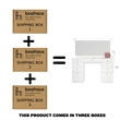 Boahaus Leonore Makeup Vanity Desk (Basic Knobs)