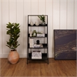 Boahaus Vallentuna Black Bookcase for Home Decor
