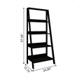 Boahaus Vallentuna Black Bookcase for Home Decor