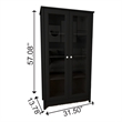 Boahaus Tibro Black Bookcase for Home Decor