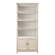 Boahaus Arboga Modern White Door Bookcase Open Shelves Manufactured Wood