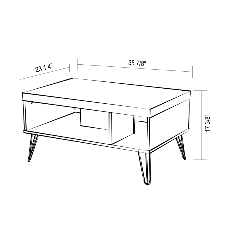 Boahaus Rimini White Coffee Table