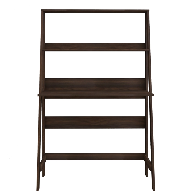 Boahaus Gumi Walnut Ladder Computer Desk