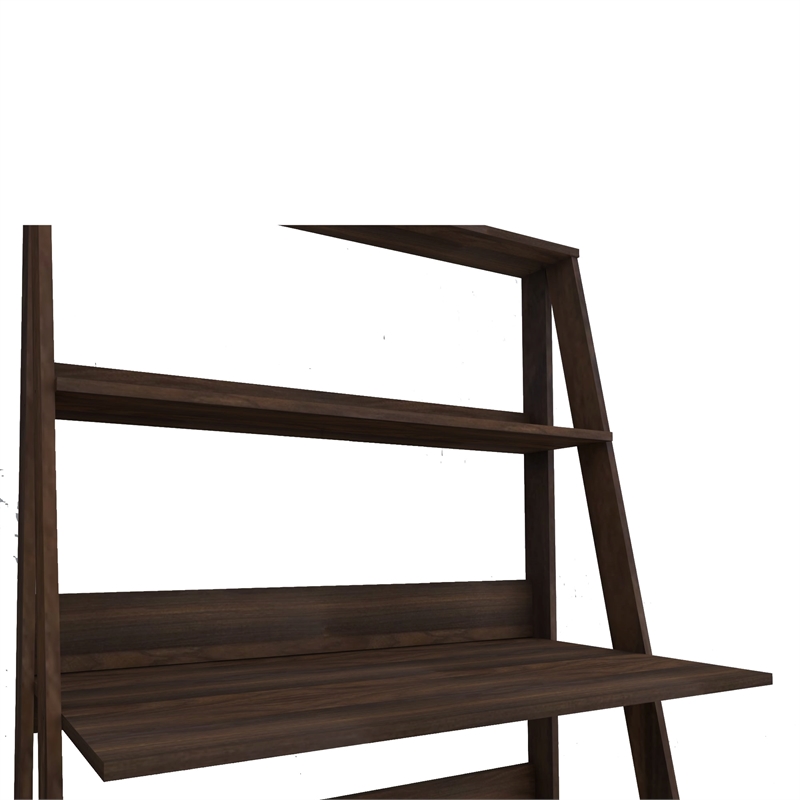 Boahaus Gumi Walnut Ladder Computer Desk