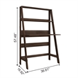 Boahaus Gumi Walnut Ladder Computer Desk