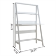 Boahaus Gumi White Ladder Computer Desk