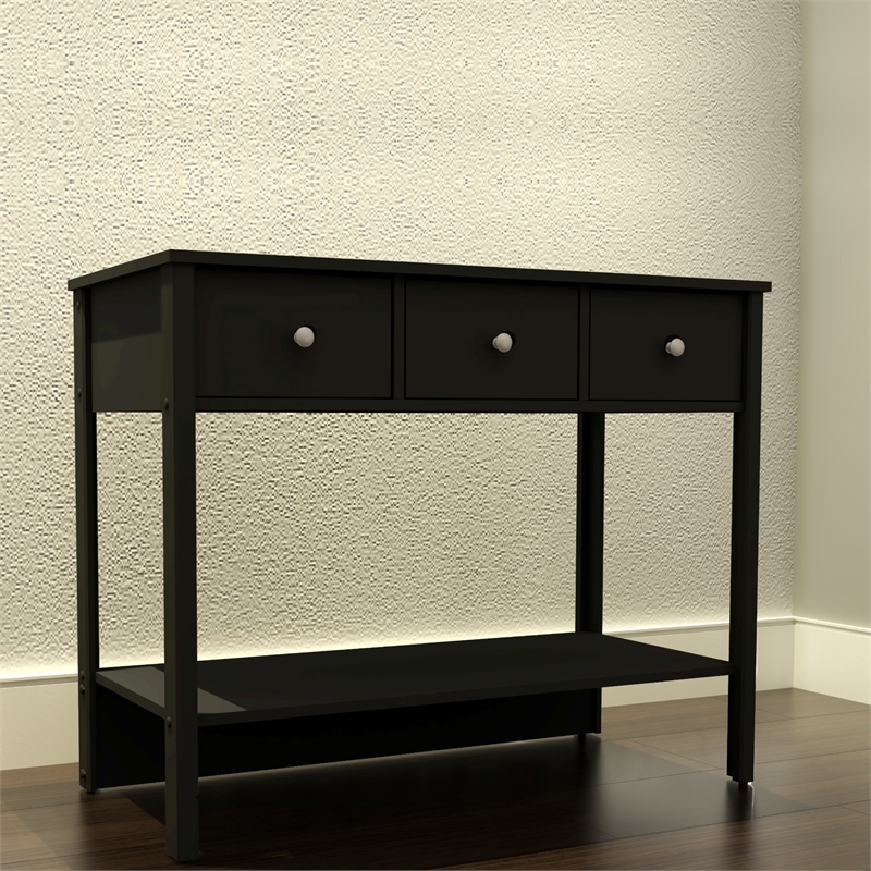 Boahaus Pierrefort Modern Black Console Table for Living Room