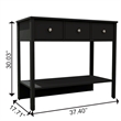 Boahaus Pierrefort Modern Black Console Table for Living Room