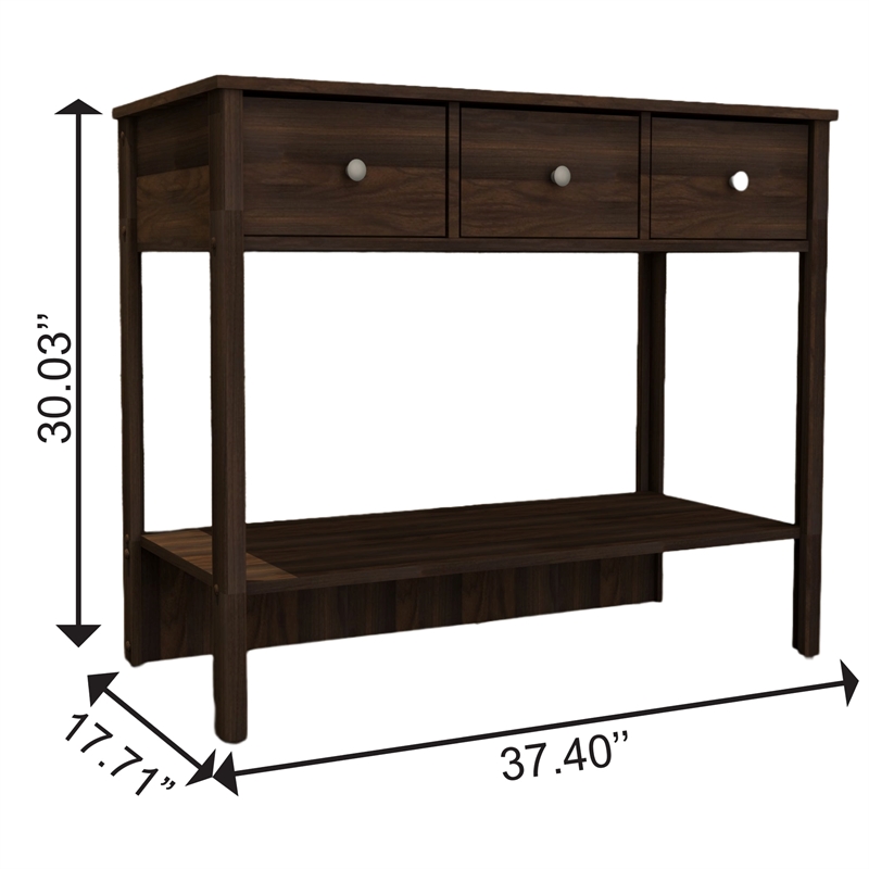 Boahaus Pierrefort Modern Black Console Table for Living Room
