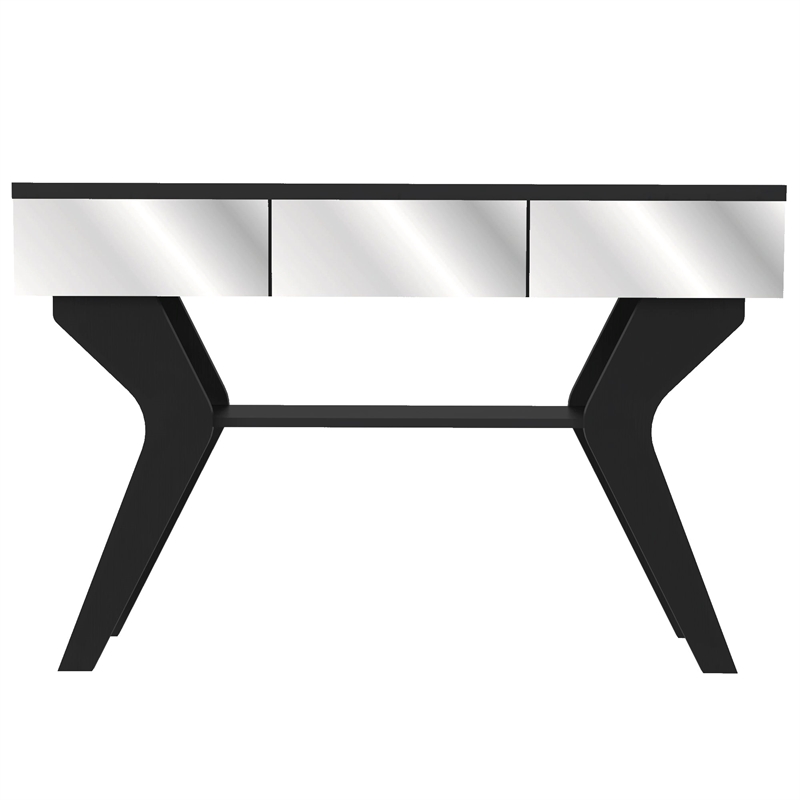 Boahaus Merle Modern Black Painted Console Table for Living Room