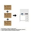 Boahaus Matilda Modern White Vanity Makeup Desk (Golden Knobs)