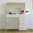 Boahaus Matilda Modern White Vanity Makeup Desk (Crystal Knobs)
