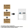 Boahaus Matilda Modern White Vanity Makeup Desk (Crystal Knobs)