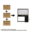Boahaus Selene Modern Black Vanity Desk with Mirror and LED Lights Basic Knobs