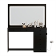Boahaus Selene Modern Black Vanity Desk with Mirror and LED Lights Basic Knobs