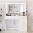 Boahaus Alana Vanity Makeup Desk White Basic Knobs Manufactured Wood