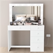 Boahaus Alana Vanity Makeup Desk White Basic Knobs Manufactured Wood