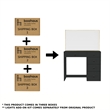 Boahaus Gaia Modern Makeup Vanity with Drawers LED Lights Black Basic Knobs