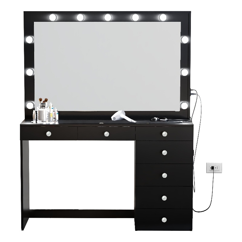 Boahaus Serena Makeup Vanity (Black)