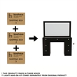 Boahaus Seraphine Black Vanity LED Lights 7 Drawers Wide Mirror Basic Knobs