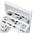 Boahaus Seraphine White Vanity Lights 7 Drawers Wide Mirror Basic Knobs