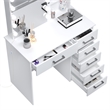 Boahaus Xanthe Lighted Vanity Table (White)