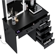 Boahaus Flora Lighted Vanity Table (Black)