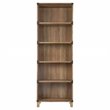Saint Birch 5-Shelf Rectangular Modern Wood Bookcase in Rustic Oak