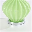 Saint Birch Cone Shape Modern Glass Table Lamp in Green/Beige
