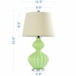 Saint Birch Cone Shape Modern Glass Table Lamp in Green/Beige