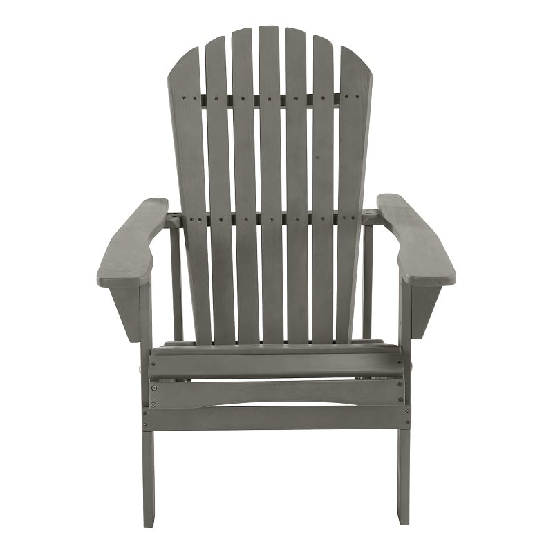 Saint Birch Transitional Pine Solid Wood Adirondack Chair in Gray