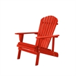 Saint Birch Waterfall Transitional Solid Wood Adirondack Chair in Red