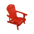 Saint Birch Waterfall Transitional Solid Wood Adirondack Chair in Red