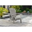 Saint Birch Waterfall Transitional Solid Wood Adirondack Chair in Red