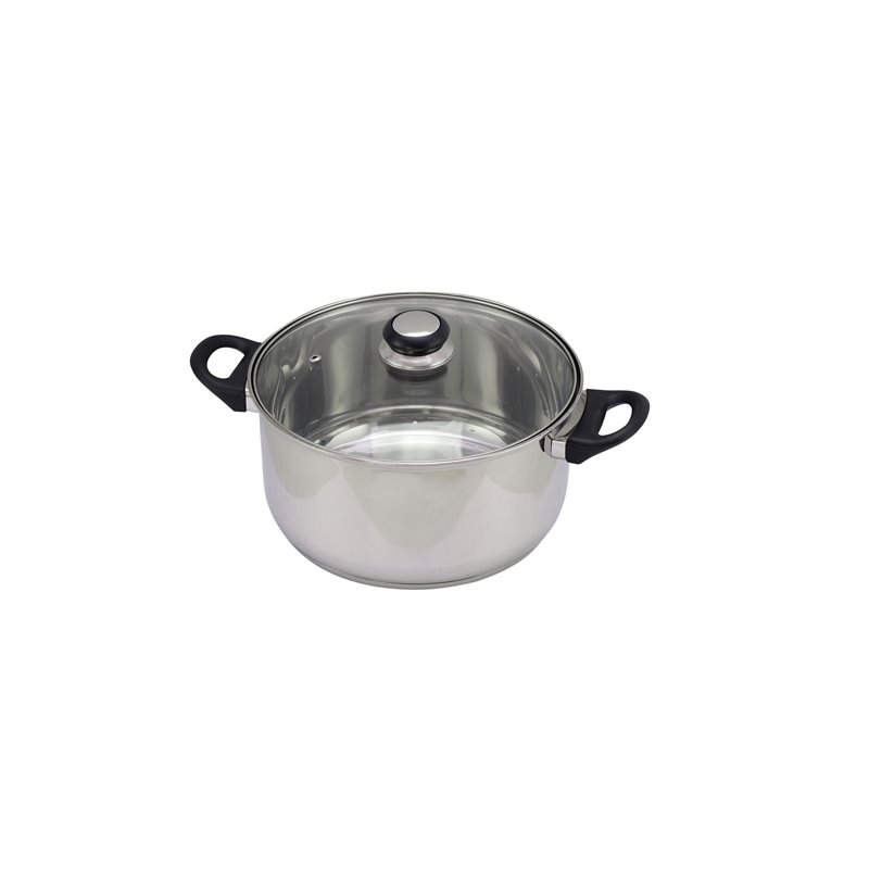 Saint Birch 9-Piece Modern Stainless Steel Cookware Set in Metallic Silver