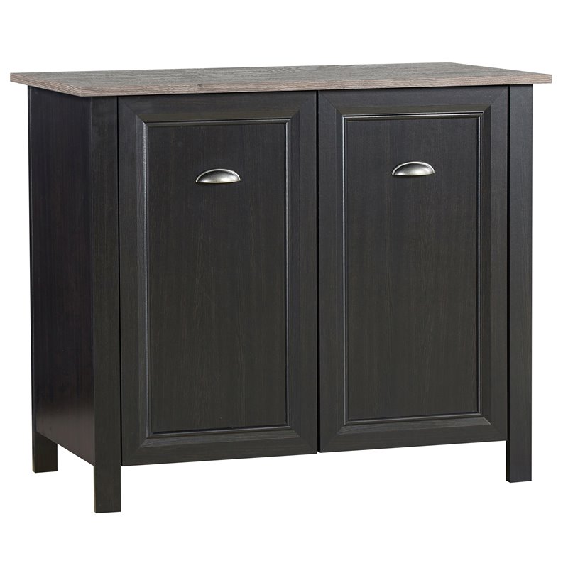 Saint Birch Ansel 2-Door Modern Wood Storage Cabinet in Black
