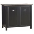 Saint Birch Ansel 2-Door Modern Wood Storage Cabinet in Black