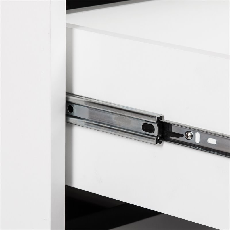 Saint Birch Miami 2-Drawer Modern Wood Mobile File Cabinet in White