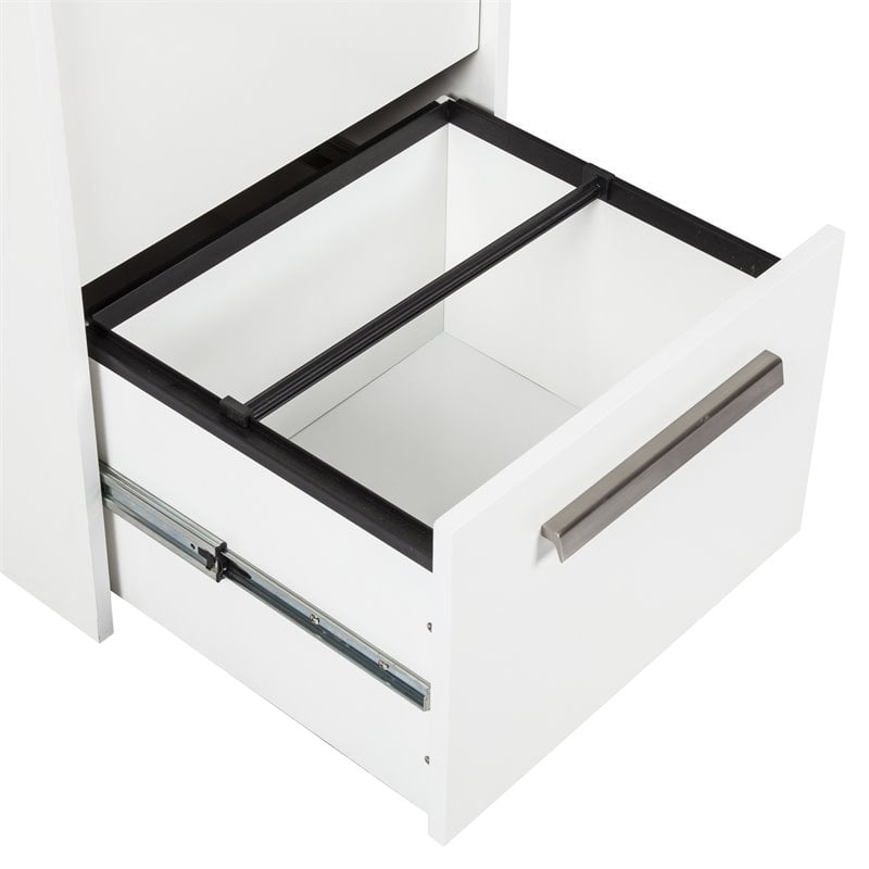 Saint Birch Miami 4-Drawer Modern Wood Lateral File Cabinet in White