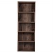 Saint Birch Bombay 5-Shelf Modern Wood Expandable Bookcase in Walnut