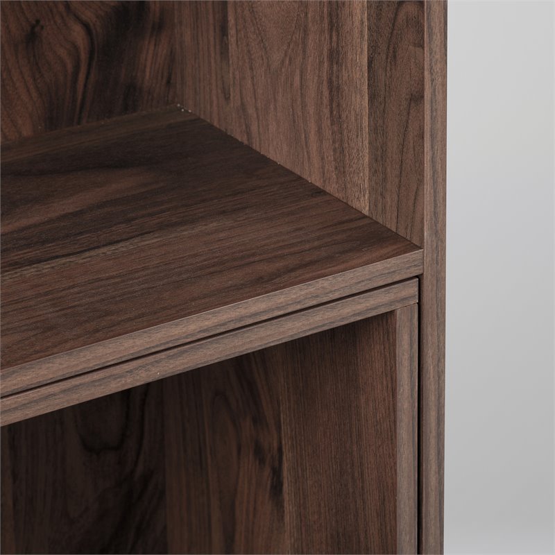Saint Birch Bombay 5-Shelf Modern Wood Expandable Bookcase in Walnut