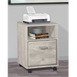 Saint Birch Elma Modern Wood Mobile File Cabinet with Casters in Washed Gray