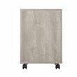 Saint Birch Elma Modern Wood Mobile File Cabinet with Casters in Washed Gray