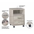 Saint Birch Elma Modern Wood Mobile File Cabinet with Casters in Washed Gray