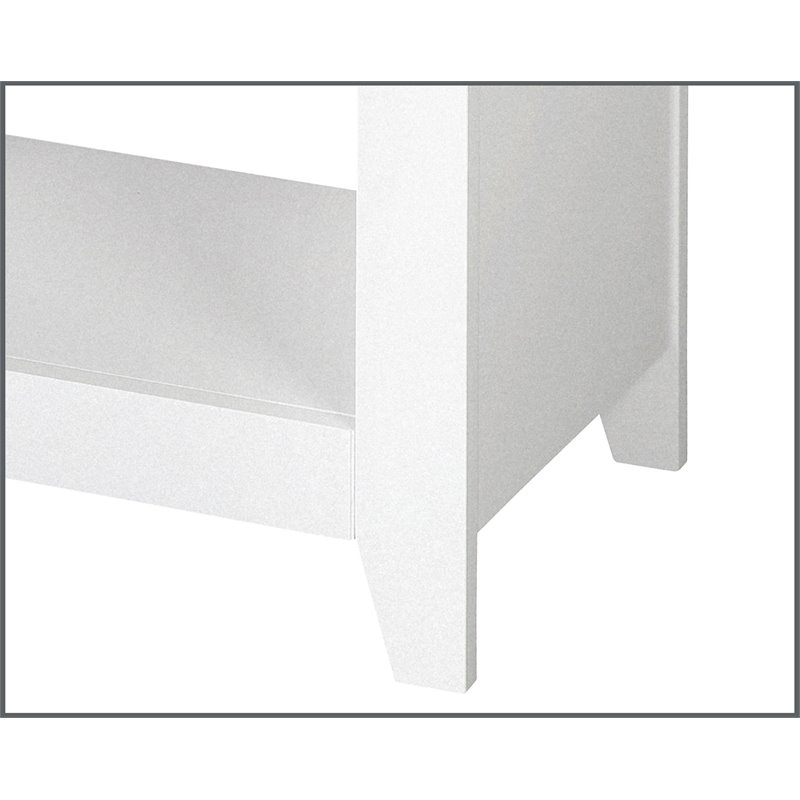Saint Birch Finley 6-Shelf Modern Wood Storage Bookcase in White/Driftwood