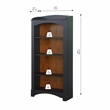 Saint Birch Hawksbury 4-Shelf Traditional Wood Bookcase in Espresso
