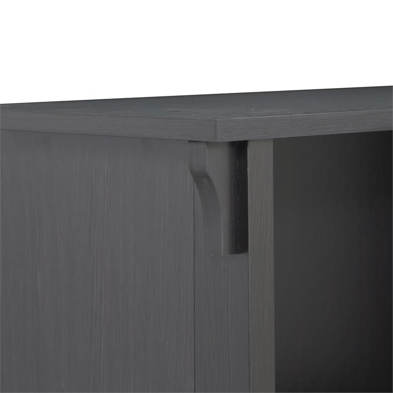 Saint Birch Hawksbury 3-Shelf Farmhouse Wood Bookcase in Espresso