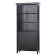 Saint Birch Hawksbury 3-Shelf Farmhouse Wood Bookcase in Espresso