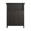 Saint Birch Hawksbury Open Shelf Farmhouse Wood Storage Cabinet in Espresso