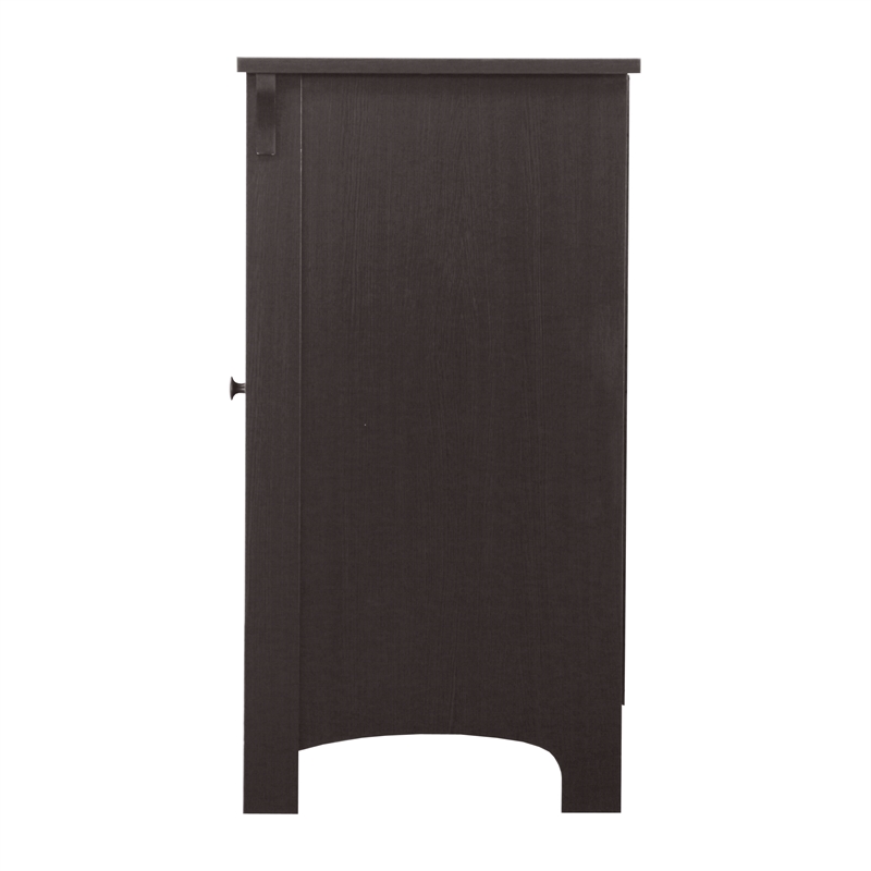 Saint Birch Hawksbury 2-Door Farmhouse Wood Storage Cabinet in Espresso